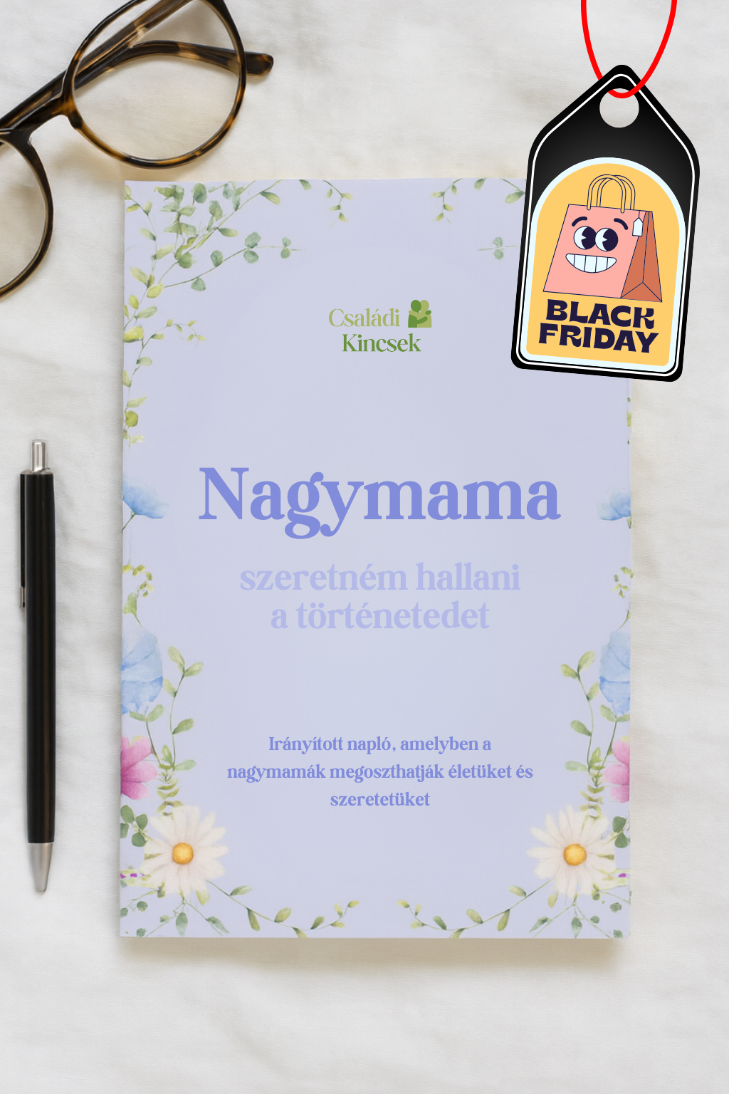 Nagymama emlékei – Vezetett napló 💜 BLACK FRIDAY AKCIÓ 💜