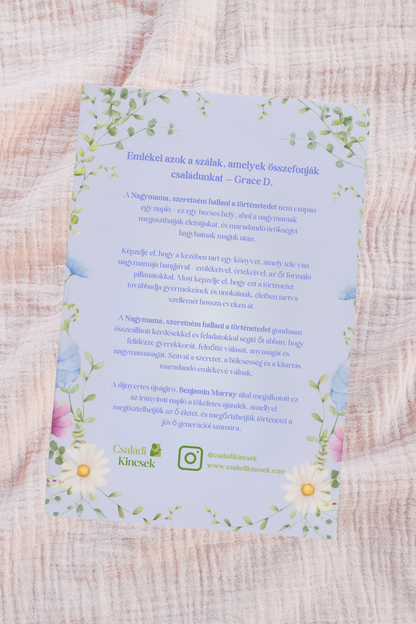 Nagymama emlékei – Vezetett napló 💜 BLACK FRIDAY AKCIÓ 💜